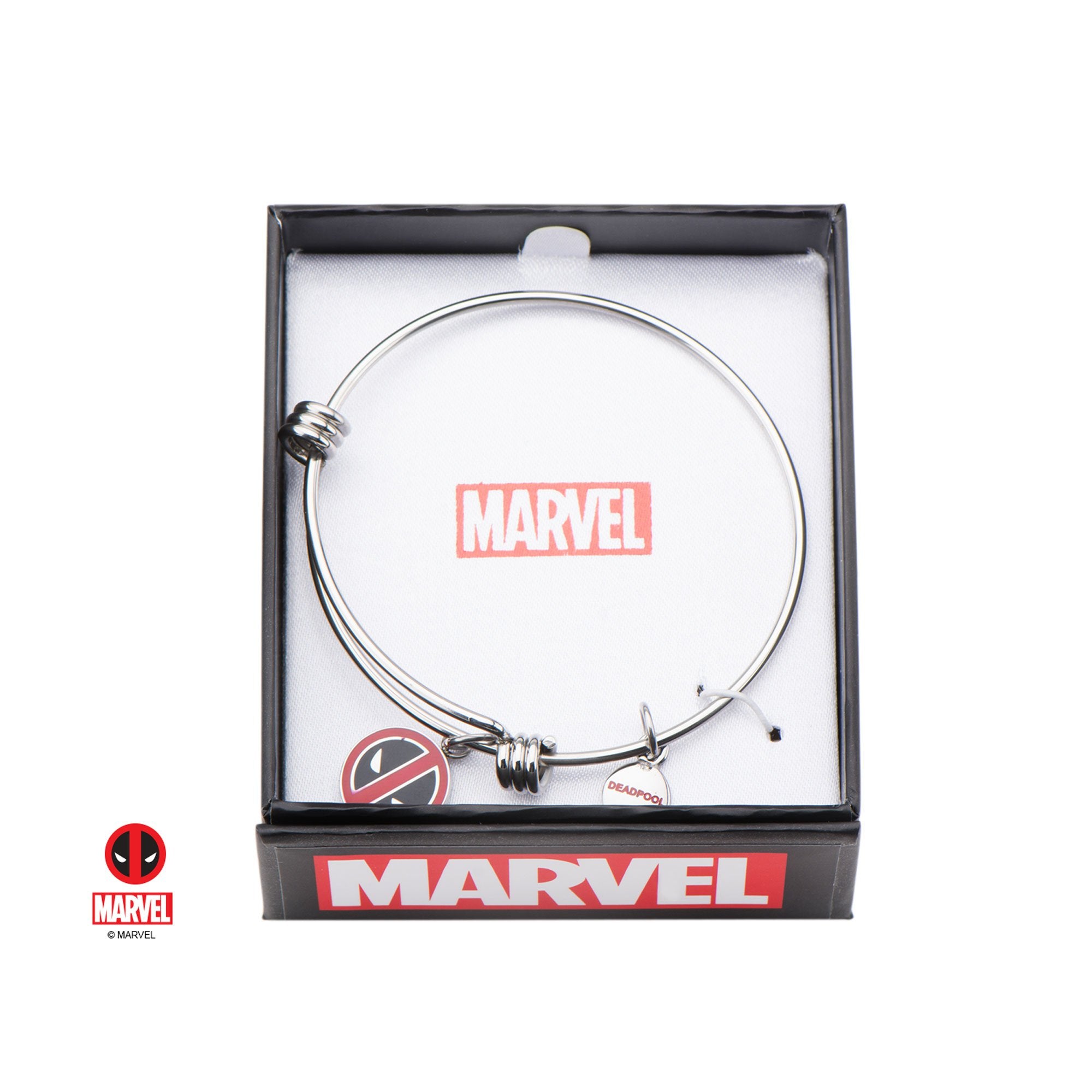 Marvel Deadpool Charm Bangle Bracelet