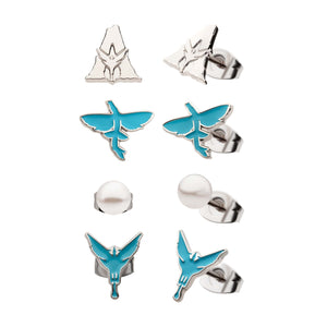 Avatar 2 Set Of 4 Pairs Of Stud Earrings