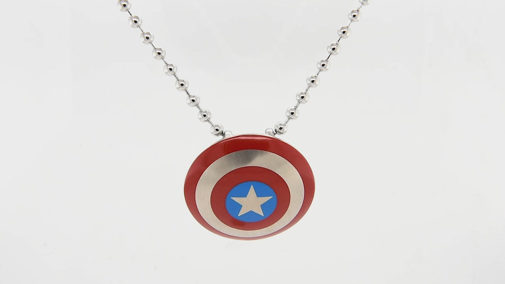 Marvel Captain America Shield Logo Small Pendant Necklace