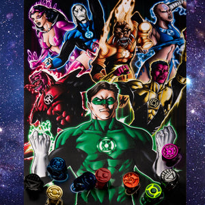 DC Comics Green Lantern Enamel Ring Set