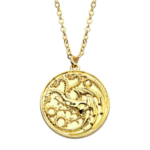 Game Of Thrones: House of the Dragon Targayen Gold Pendant Necklace