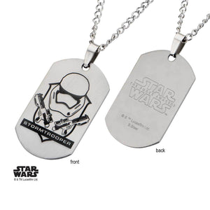 Star Wars Episode 7 Stormtrooper Laser Etched Dog Tag Pendant Necklace