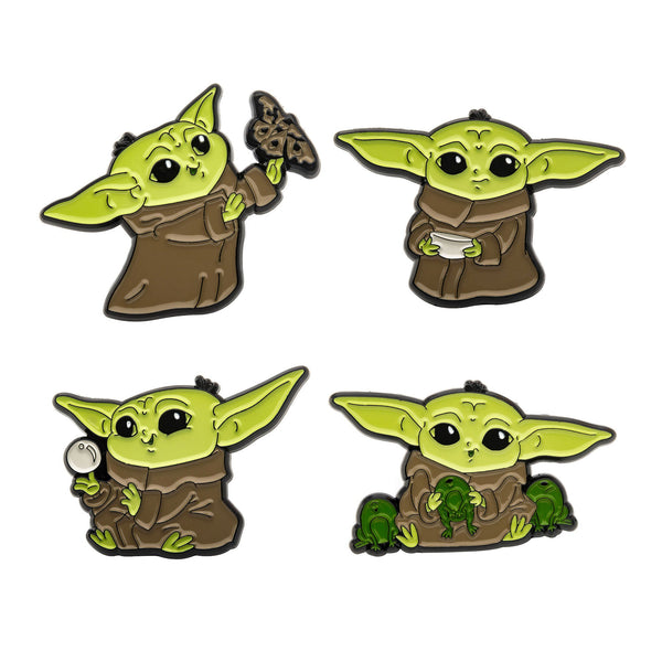 Star Wars The Mandalorian Baby Yodas The Child 4 Enamel Lapel Pin Set