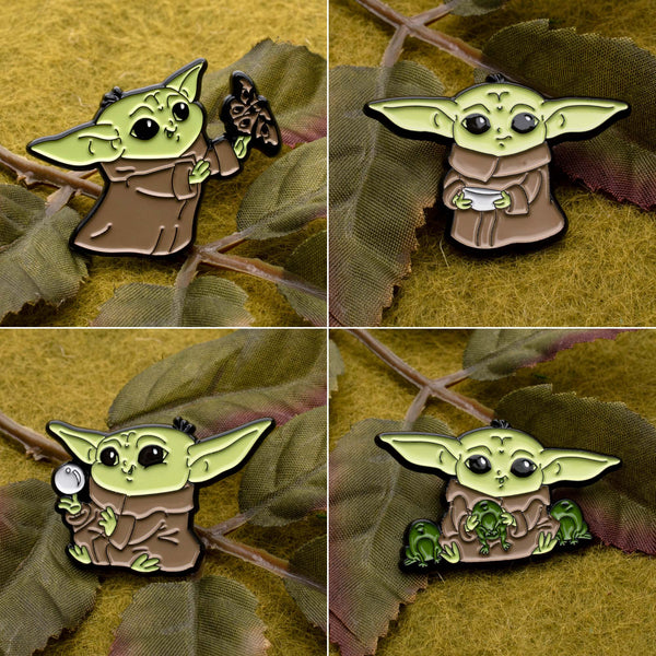 Star Wars The Mandalorian Baby Yodas The Child 4 Enamel Lapel Pin Set