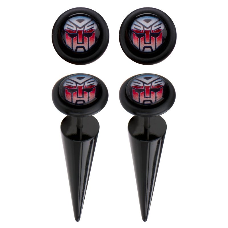 18g Transformers Autobot Logo Faux Taper