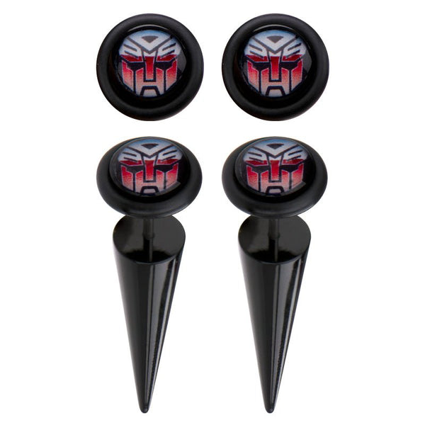 18g Transformers Autobot Logo Faux Taper
