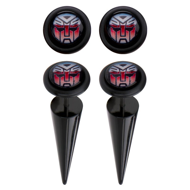 18g Transformers Autobot Logo Faux Taper - Jewelry Brands Shop