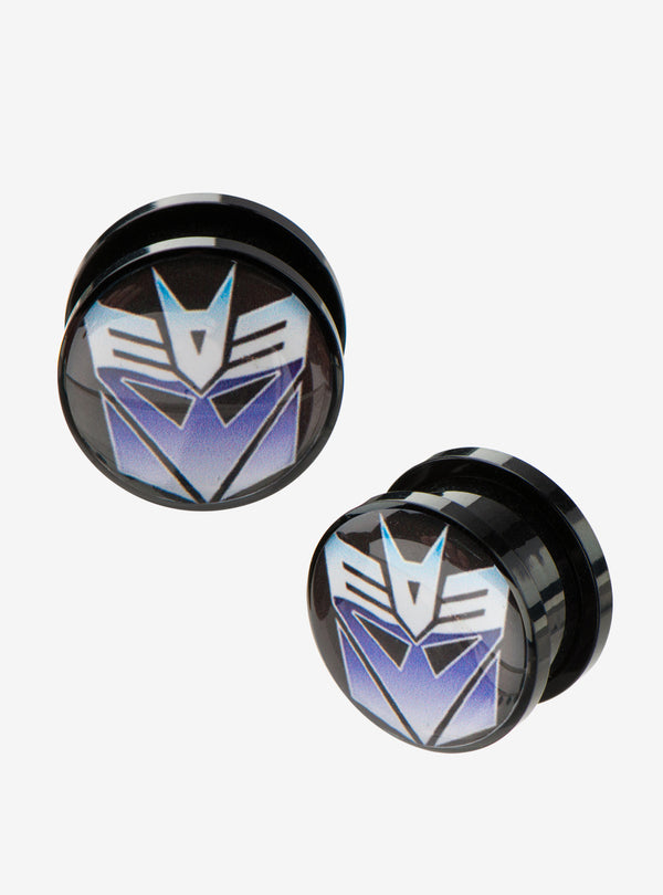 Transformers Decepticon Logo Acrylic Screw Fit Plug