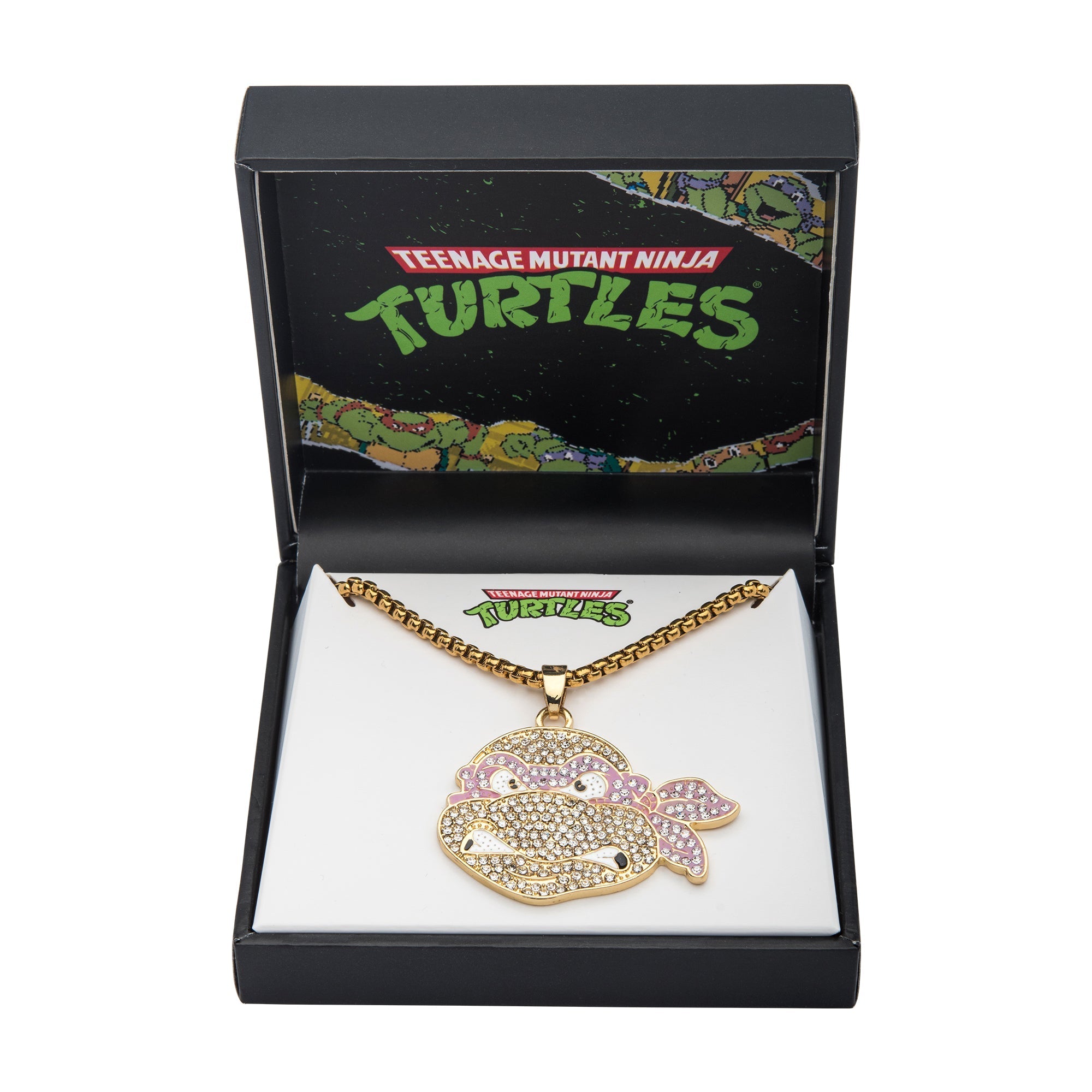 Base Metal Gold Plated Teenage Mutant Ninja Turtles Donatello Bling Pendant Necklace [COMING SOON] - Jewelry Brands Shop