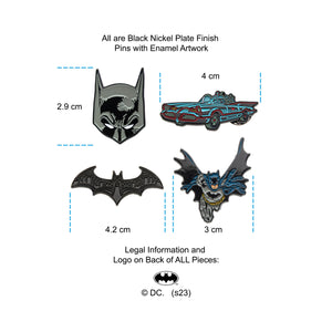 DC Comics Batman Enamel Lapel Pin Set (4pcs)