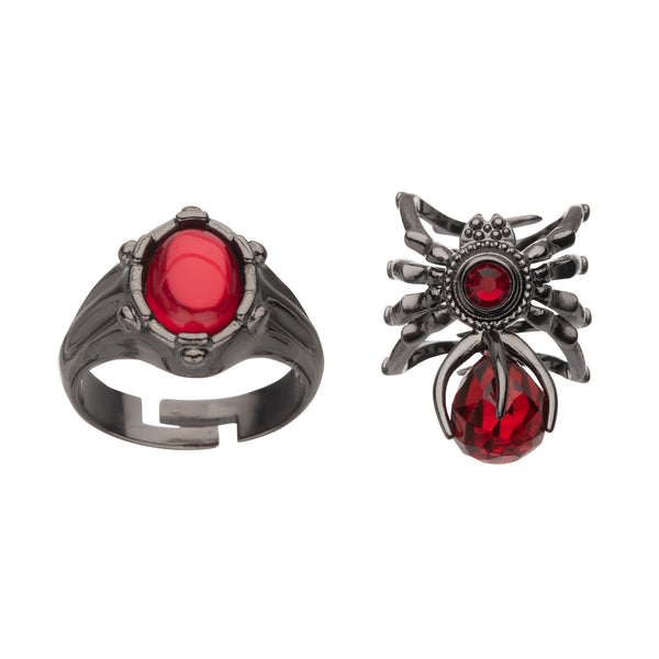 Beetlejuice & Ex-wife Adjustable Ring Set