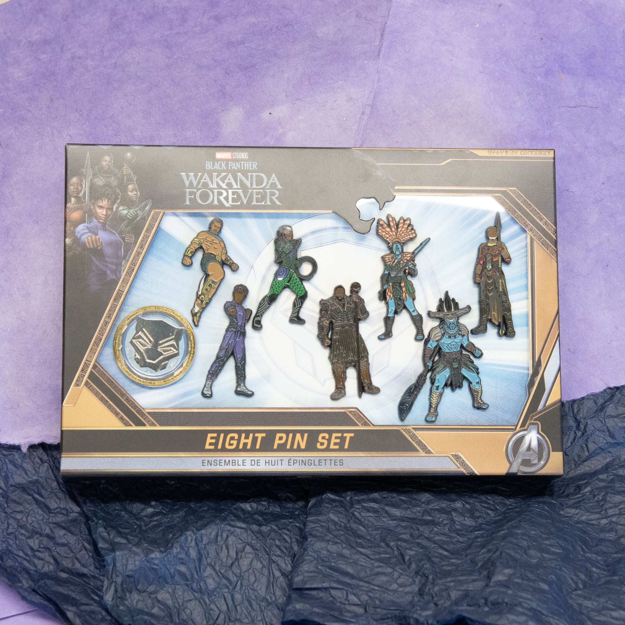 Black Panther: Wakanda Forever 8 Pin Set. - Jewelry Brands Shop