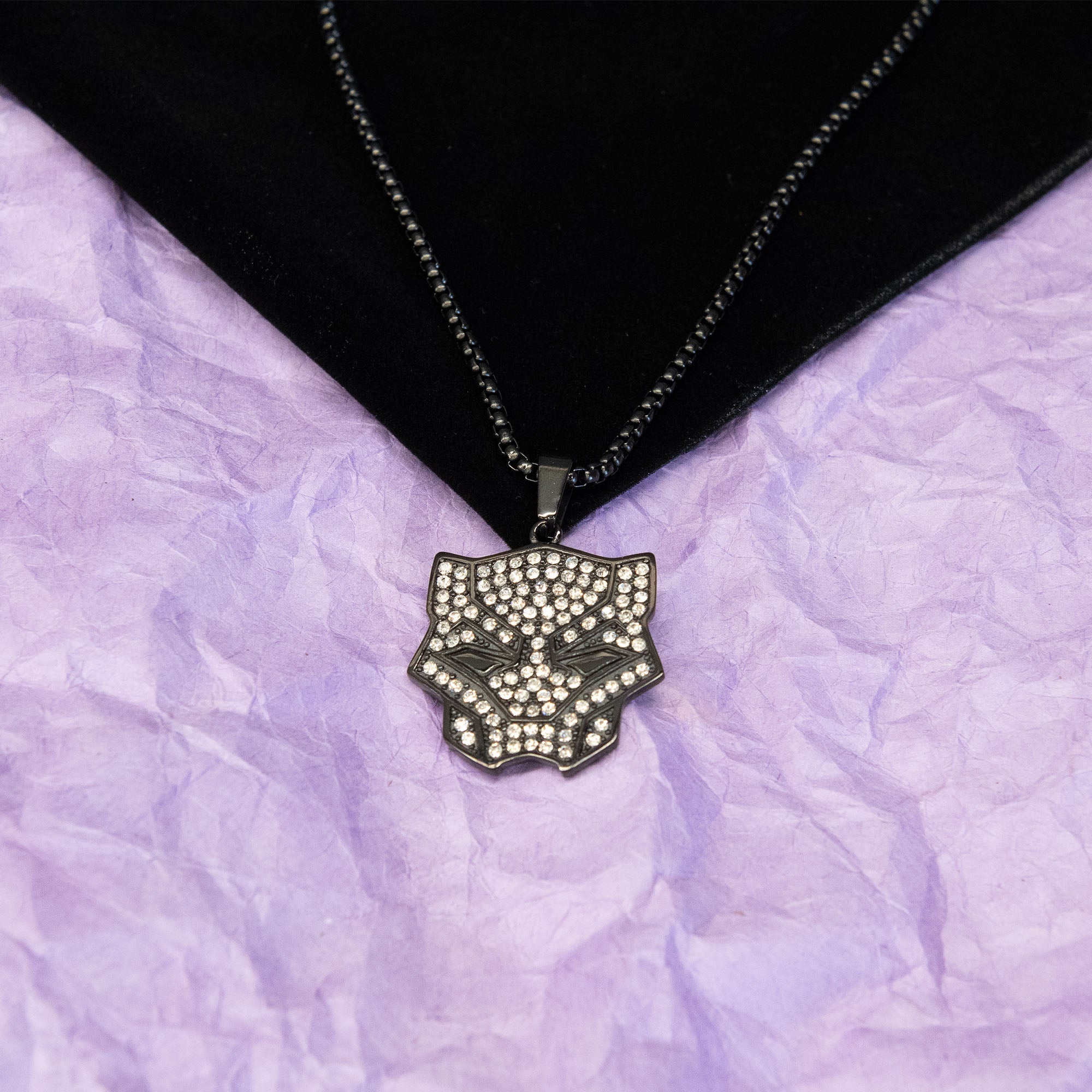 Black Panther White Gem Necklace - Jewelry Brands Shop