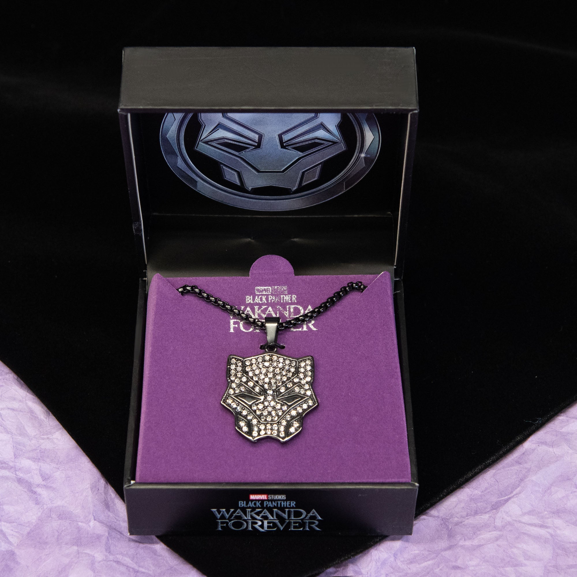 Black Panther White Gem Necklace - Jewelry Brands Shop