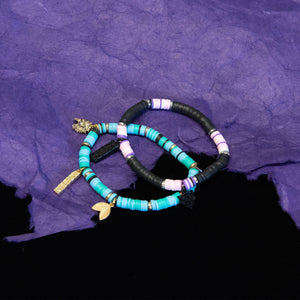 Black Panther/Namor Puka Bracelet Set - Jewelry Brands Shop