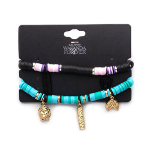 Black Panther/Namor Puka Bracelet Set - Jewelry Brands Shop