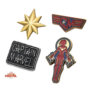 Captain Marvel Enamel Lapel Pin Set (4pcs) - Jewelry Brands Shop