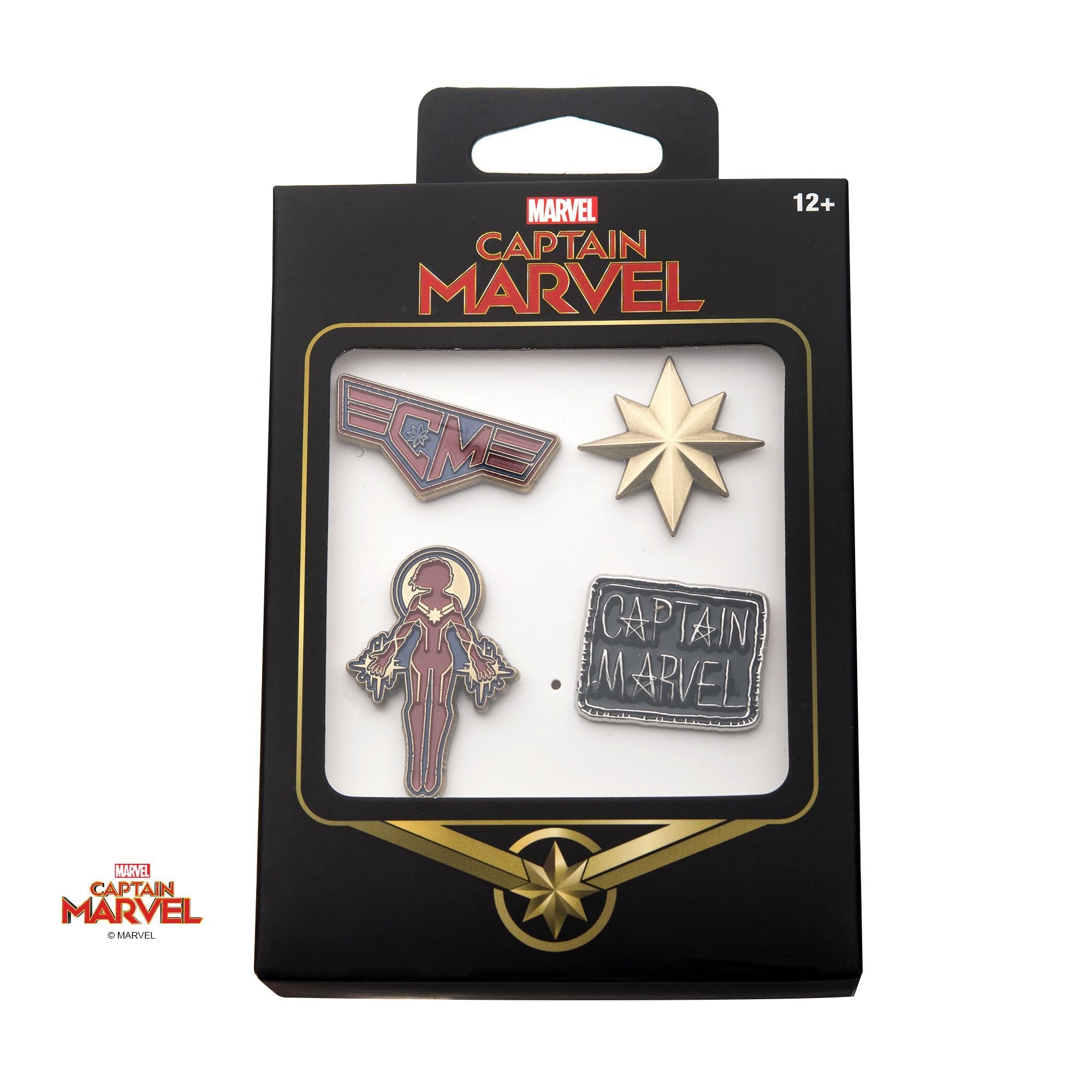 Captain Marvel Enamel Lapel Pin Set (4pcs) - Jewelry Brands Shop