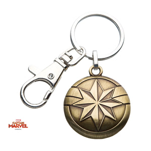 Captain Marvel Golden Logo Keychain - Jewelry Brands Shop