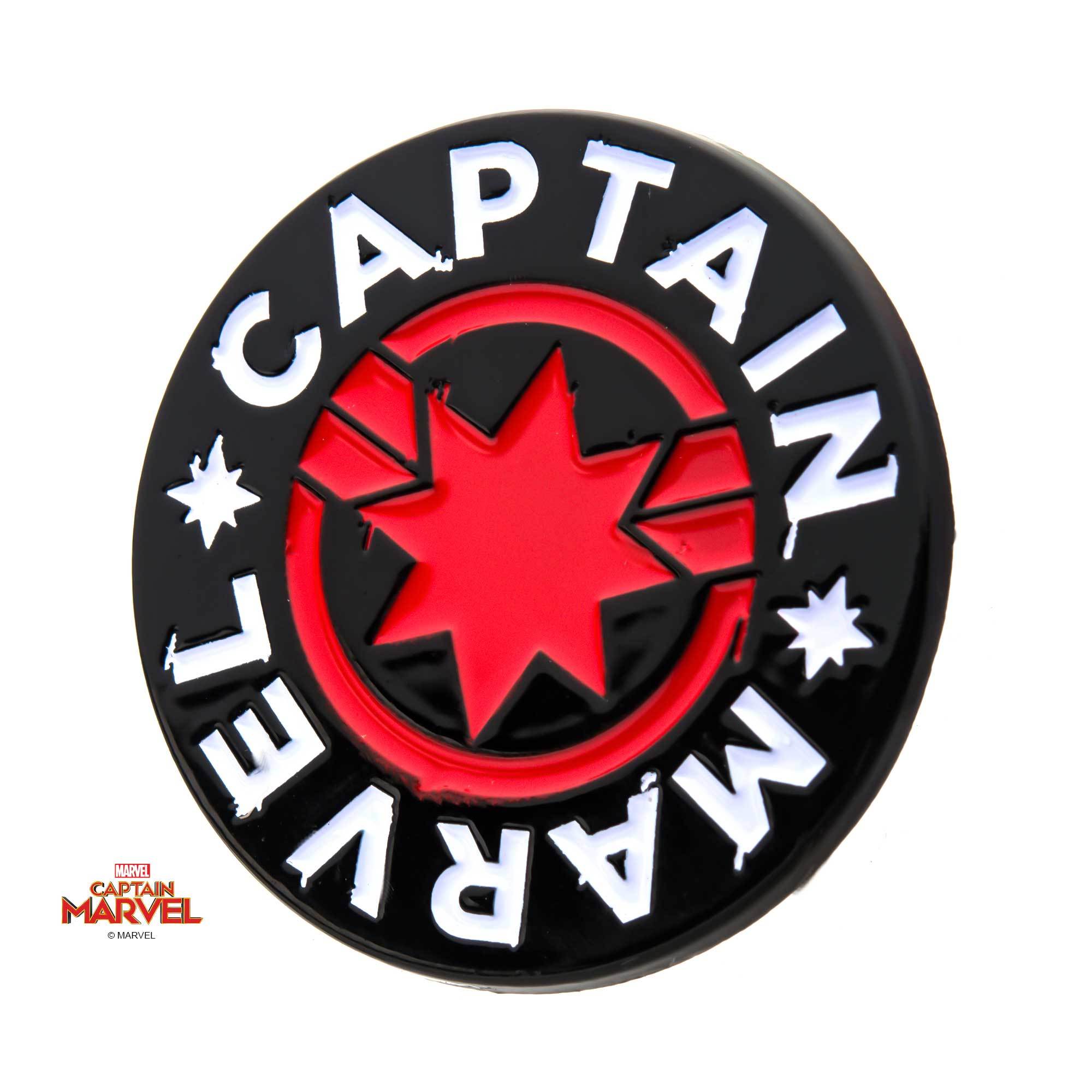 Captain Marvel Red/White Enamel Pin - Jewelry Brands Shop