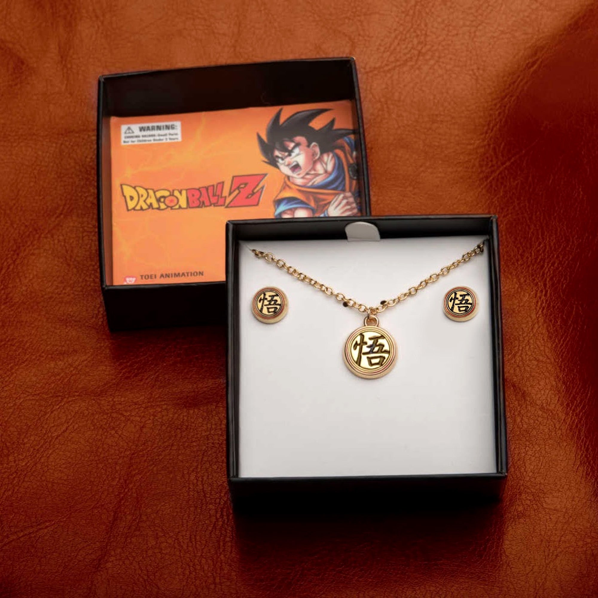 Dragon Ball Z Kanji Necklace & Earring Set