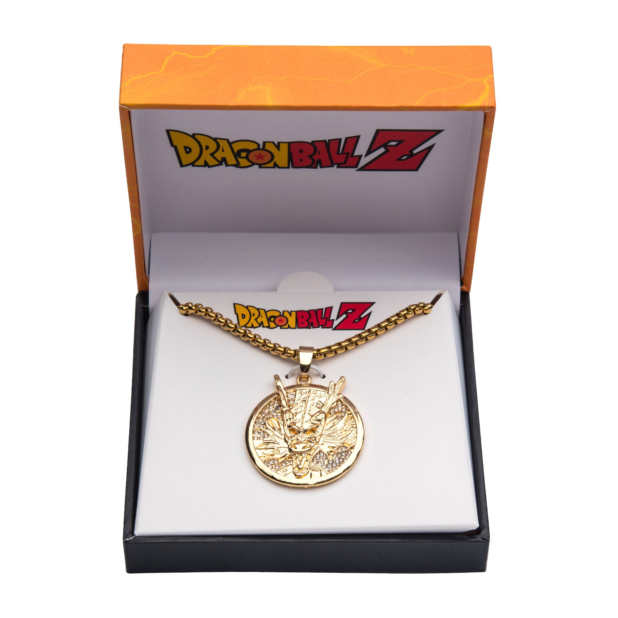 Dragon Ball Z Flat Sheron Goku Necklace With CZ Gem