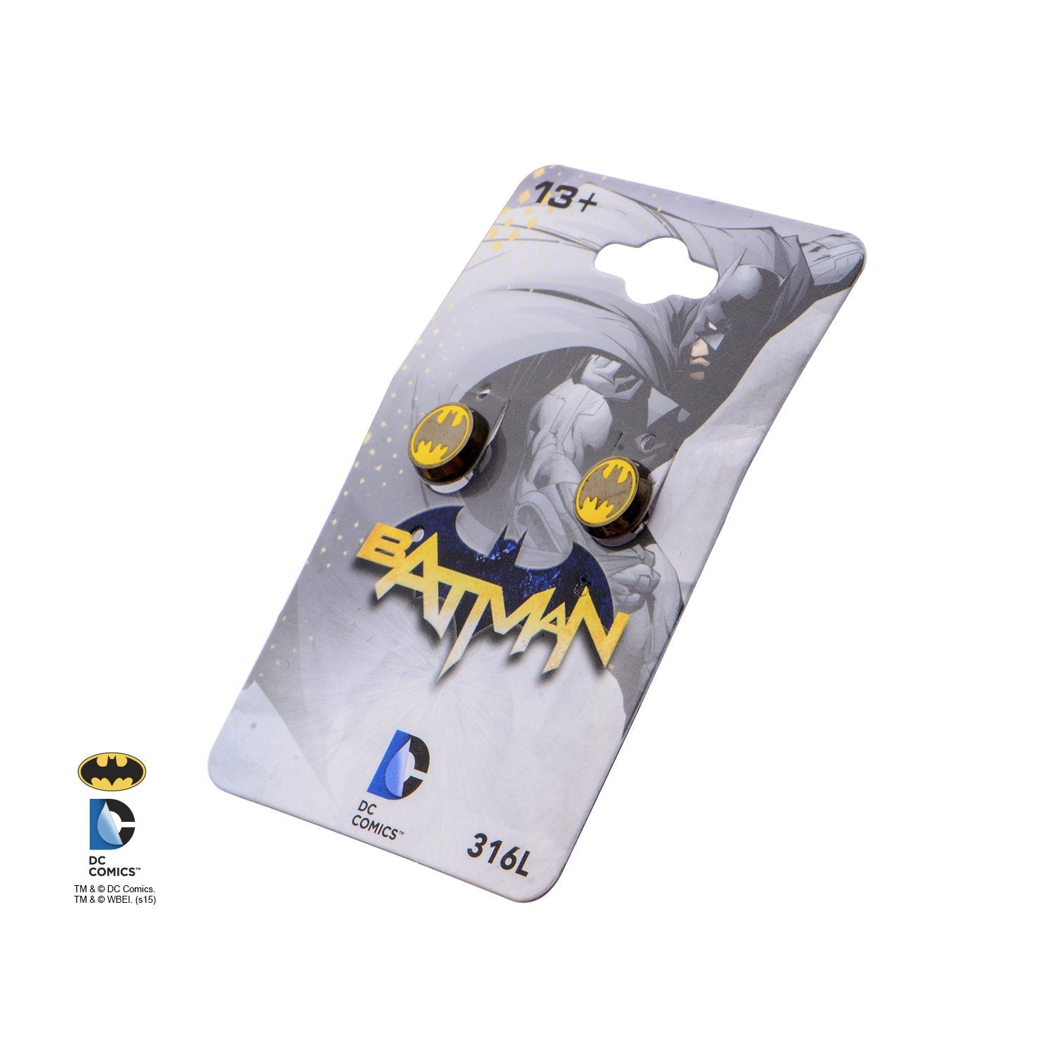 DC Comcis Batman Logo Enamel Stud Earrings - Jewelry Brands Shop