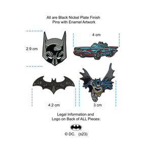 DC Comics Batman Enamel Lapel Pin Set (4pcs) - Jewelry Brands Shop