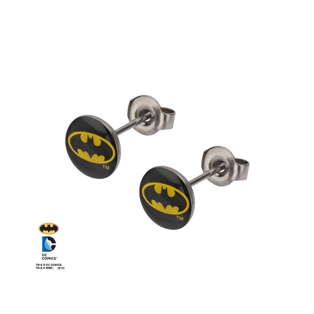 DC Comics Batman Logo Stud Earrings [COMING SOON] - Jewelry Brands Shop