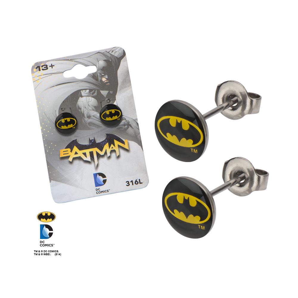 DC Comics Batman Logo Stud Earrings [COMING SOON] - Jewelry Brands Shop