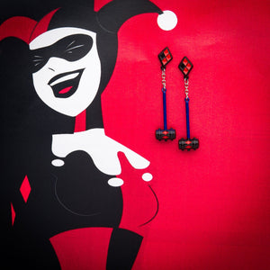 DC Comics Birds of Prey Harley Quinn 3D Mallet Dangle Earrings [COMING SOON] - Jewelry Brands Shop