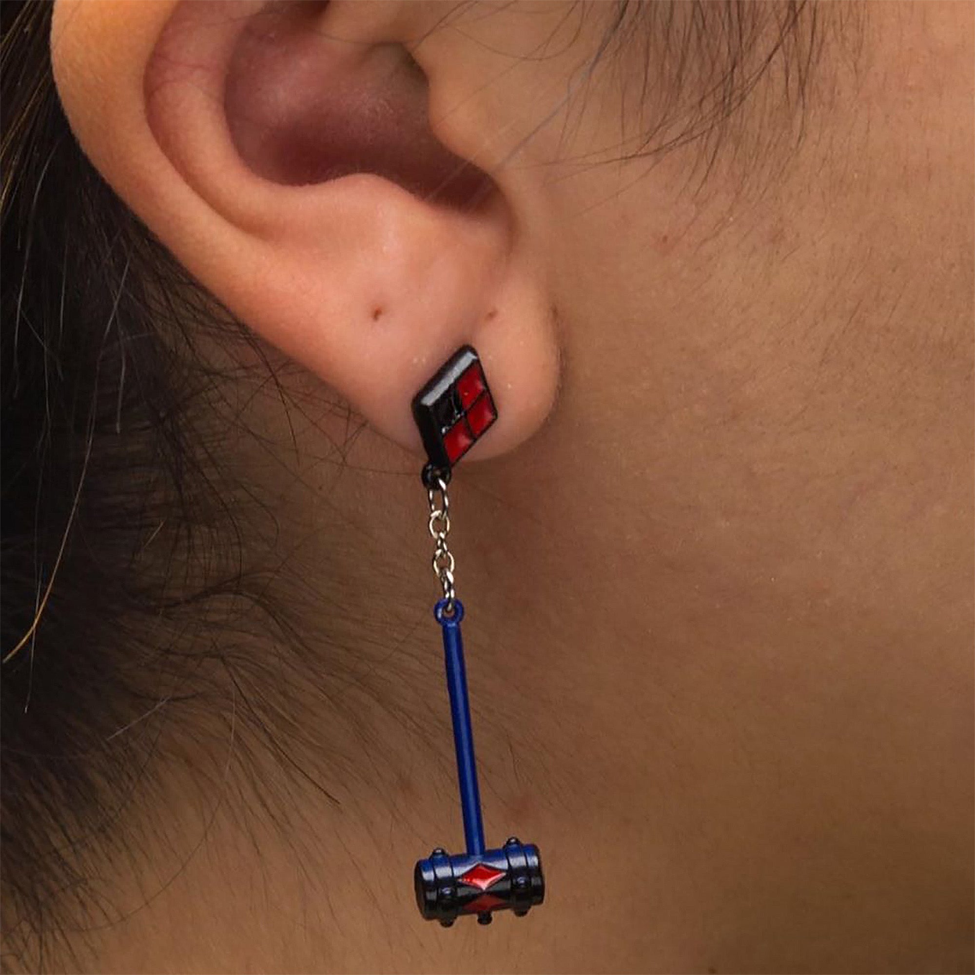 DC Comics Birds of Prey Harley Quinn 3D Mallet Dangle Earrings [COMING SOON] - Jewelry Brands Shop