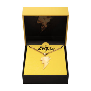 DC Comics Black Adam Gold Plated Lightning Necklace - Jewelry Brands Shop