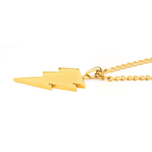 DC Comics Black Adam Gold Plated Lightning Necklace - Jewelry Brands Shop