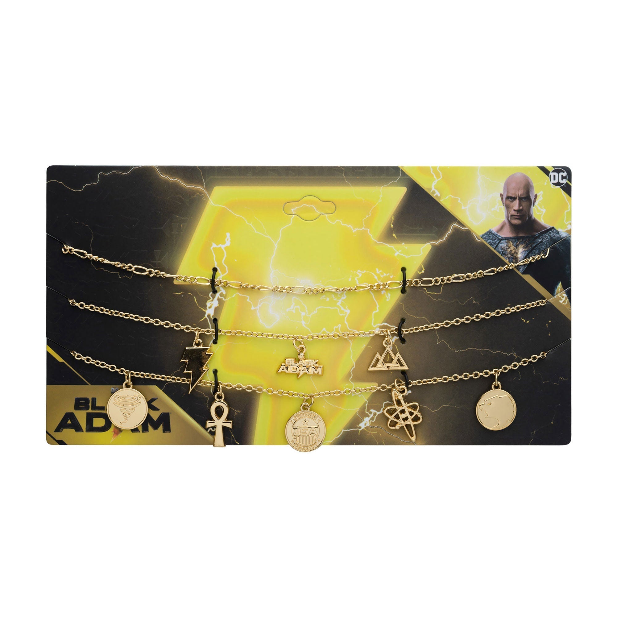 DC Comics Black Adam Gold Plated Tiered Necklace - Jewelry Brands Shop