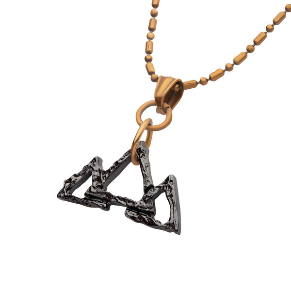 DC Comics Black Adam Logo Triple Triangle Pendant Necklace