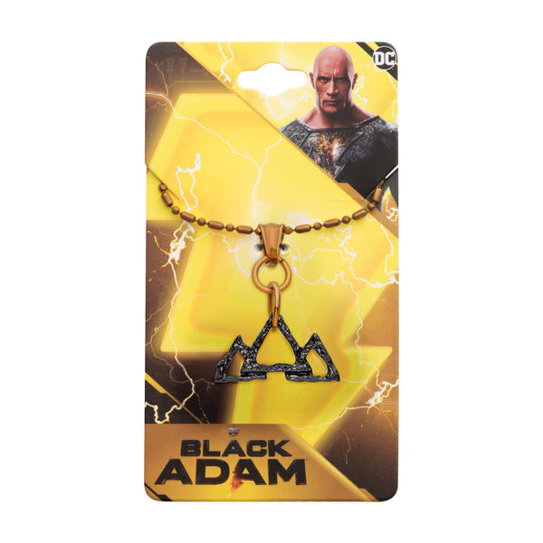 DC Comics Black Adam Logo Triple Triangle Pendant Necklace