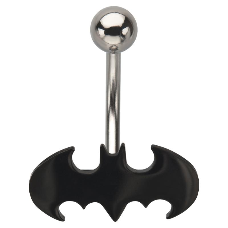 DC Comics Cut Out Batman Logo Fixed Navel - Jewelry Brands Shop