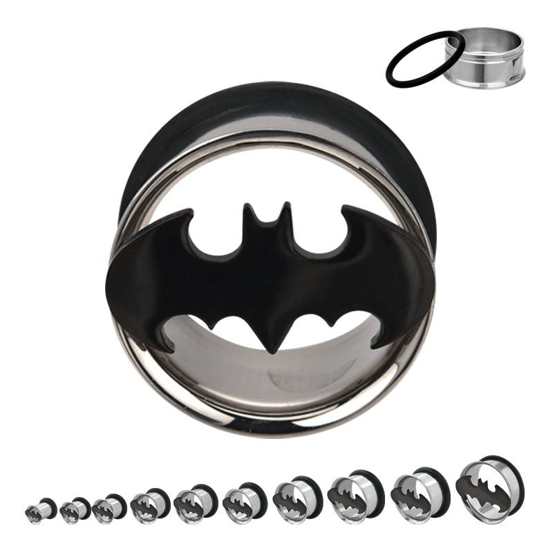 DC Comics Cut Out Batman Logo Single Flared Plug - Jewelry Brands Shop