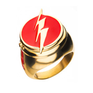 DC Comics Flash Ring with Costume Flip Lid Ring - Jewelry Brands Shop