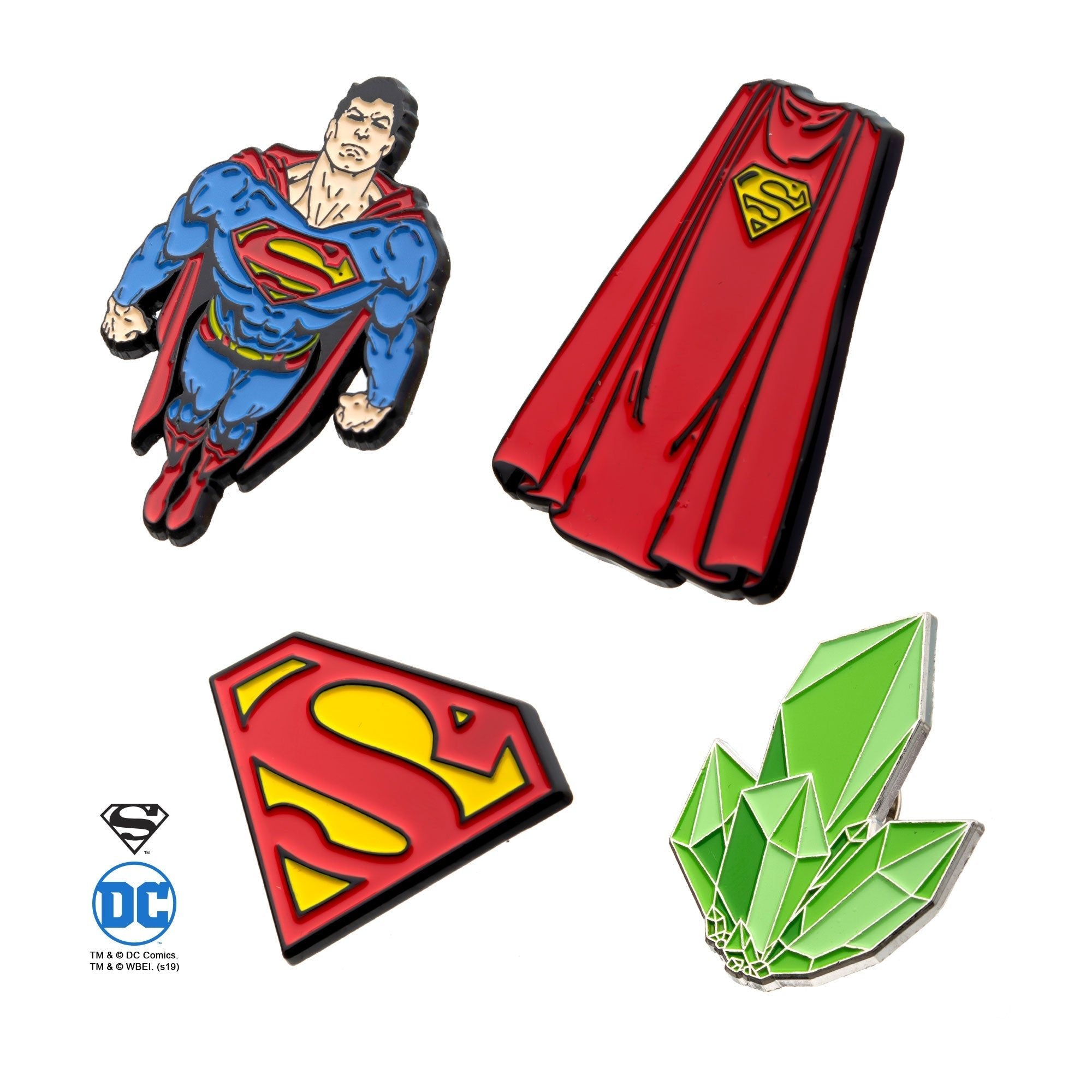 DC Comics Superman Enamel Pin Set - Jewelry Brands Shop