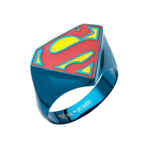 DC Comics Superman Logo Blue Ring - Jewelry Brands Shop