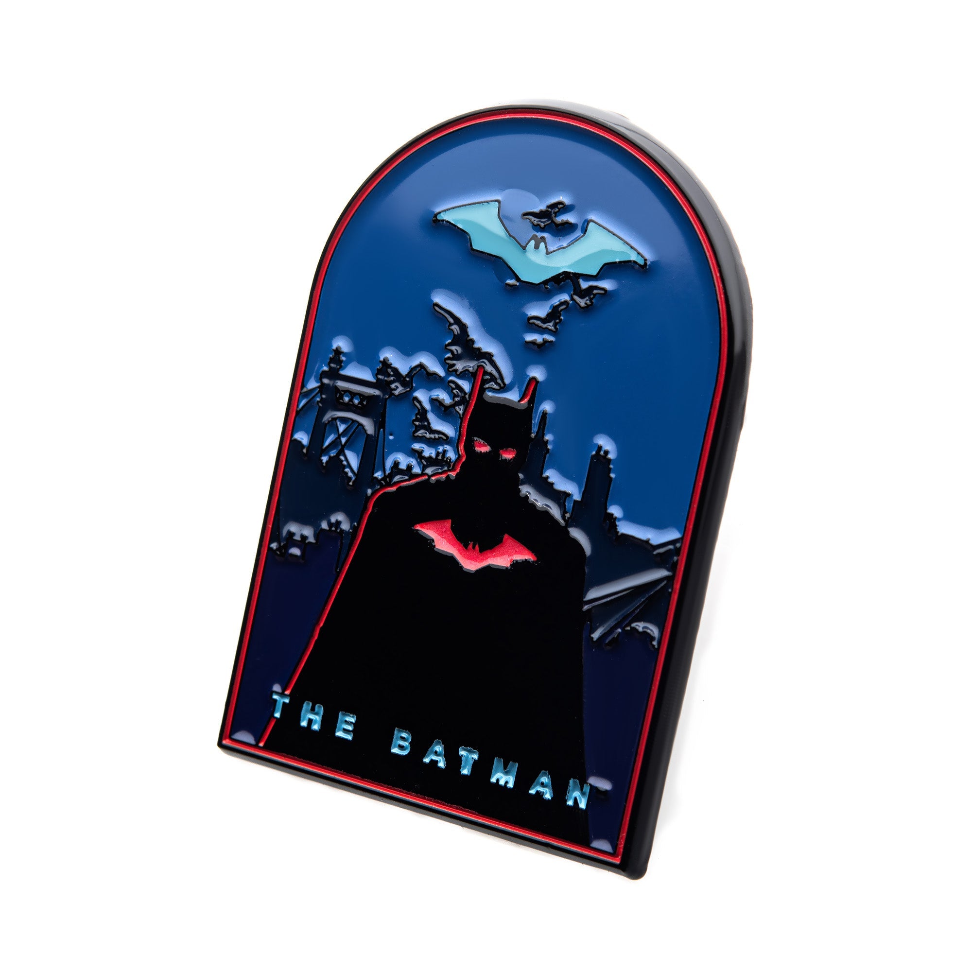 DC Comics The Batman Silhouette Glow - in - the - Dark Enamel Pin - Jewelry Brands Shop