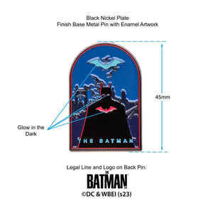 DC Comics The Batman Silhouette Glow - in - the - Dark Enamel Pin - Jewelry Brands Shop