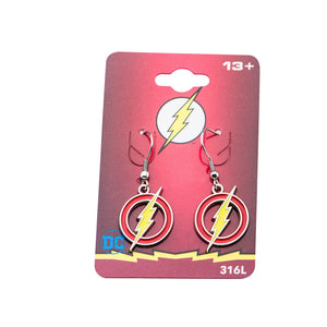 DC Comics The Flash Logo Hook Earrings - Jewelry Brands Shop