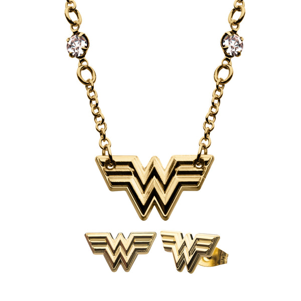 DC Comics Wonder Woman 1984 Necklace and Earrings Set