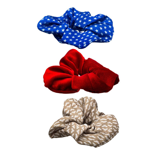 DC Comics Wonder Woman Hair Scrunchie Accessories Set (3pcs)