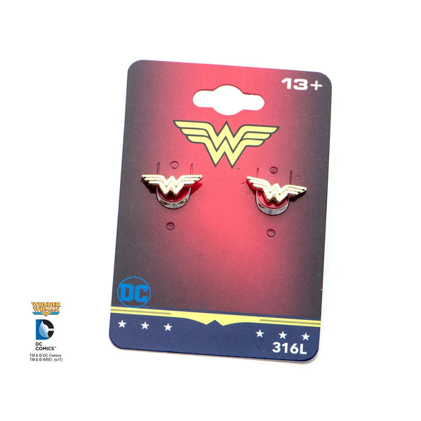 DC Comics Wonder Woman Logo Stud Earrings