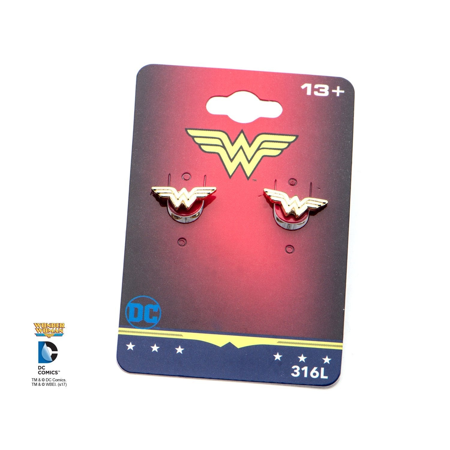 DC Comics Wonder Woman Logo Stud Earrings - Jewelry Brands Shop