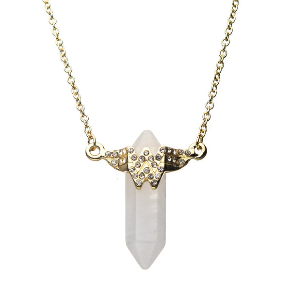 DC Comics Wonder Woman Logo with Crystals Pendant Necklace
